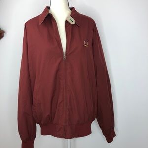 VTG Tommy Hilfiger lined fleece Coat Large Maroon